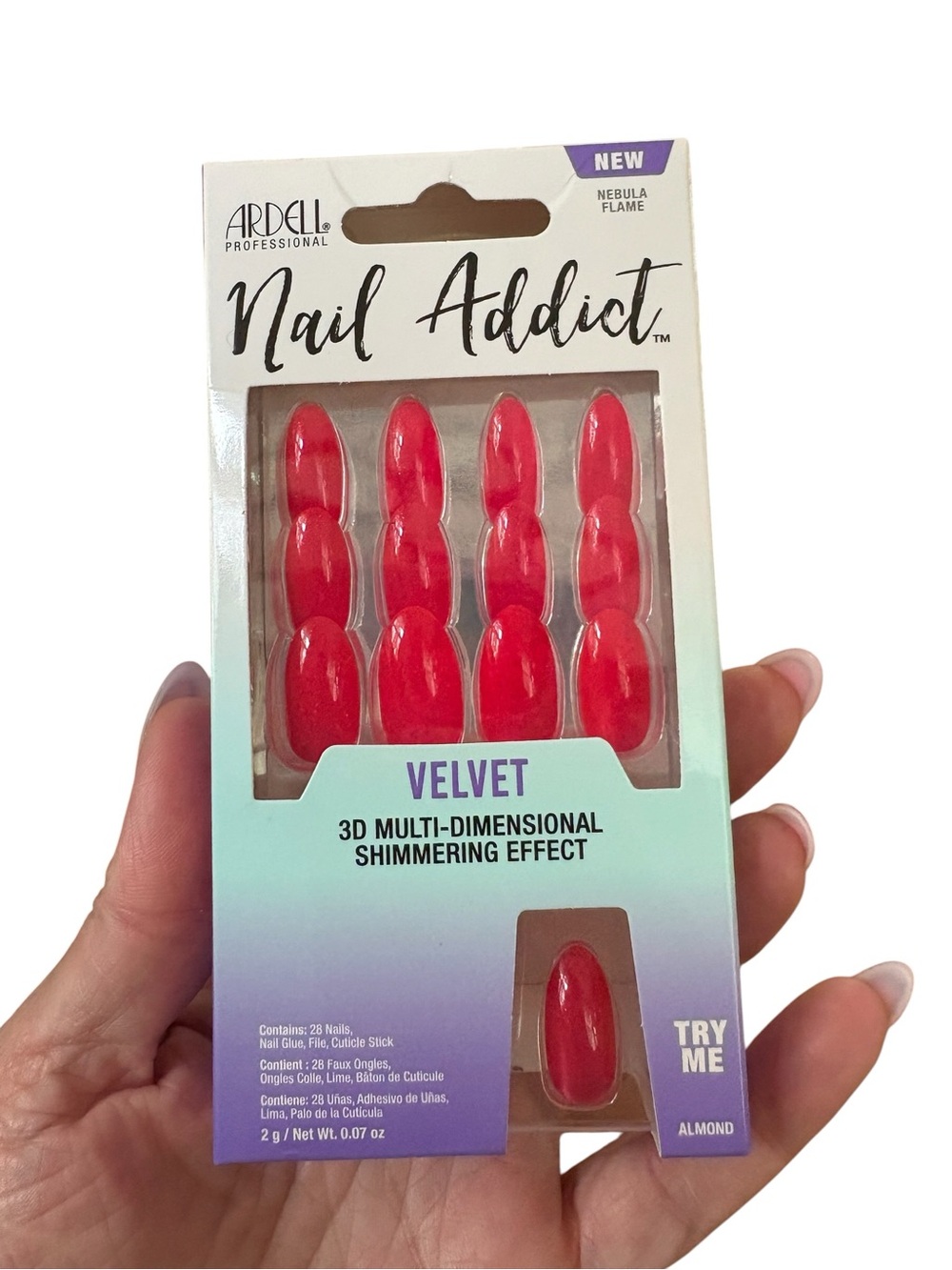 Ardell Velvet Press-On Nails in Shimmering Red